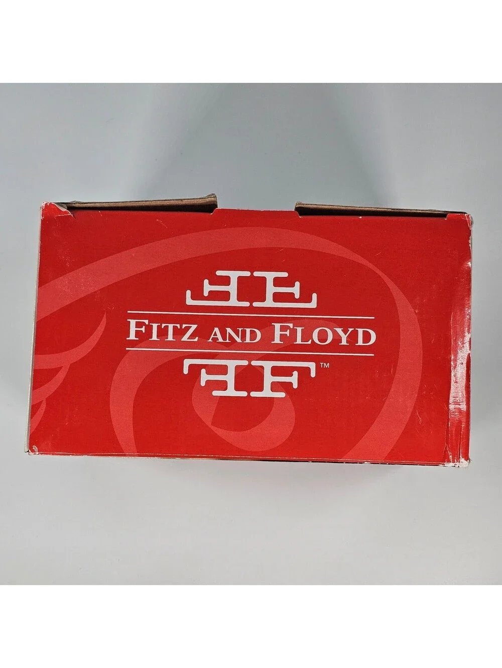 Fitz and Floyd 8.25 Crystal Sleigh Christmas Centerpiece Candy Dish Clear Scroll